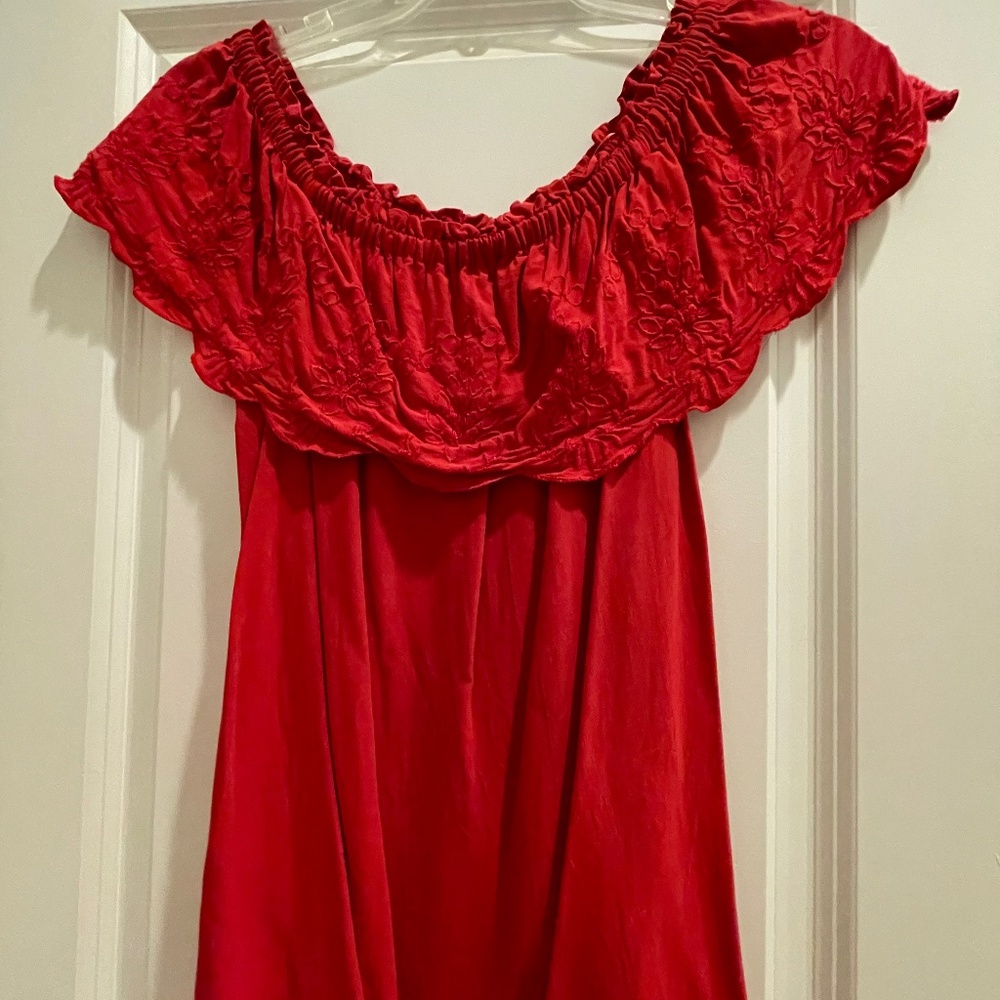AT Loft pink off the shoulder top